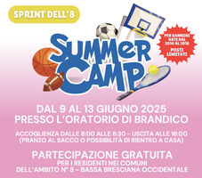 SUMMERCAMP DAL 9 AL 13 GIUGNO 2025