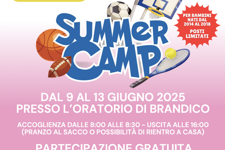 SUMMERCAMP DAL 9 AL 13 GIUGNO 2025
