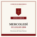 Chiusura uffici comunali – 22 luglio 2026 – Santo Patrono