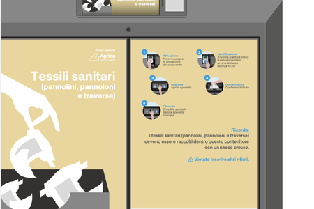 Nuovo contenitore per rifiuti tessili sanitari